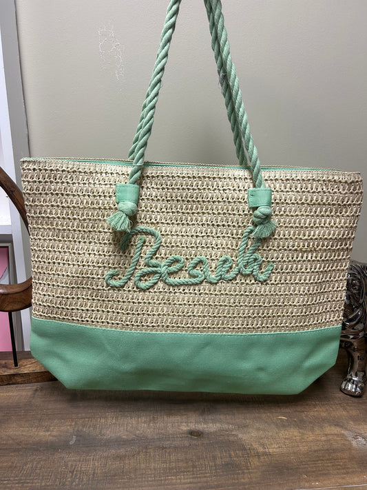STRAW BAG - BEACH - 🏖️ Green