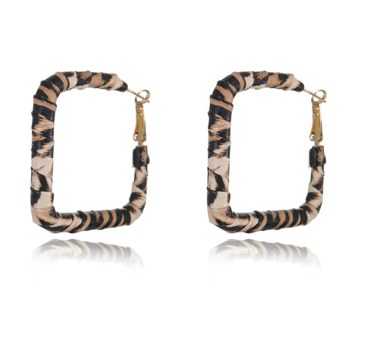 LEOPARD DIAMOND HOOPS