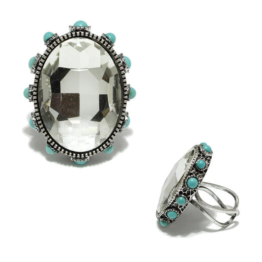 Western Bling Circle Ring 444