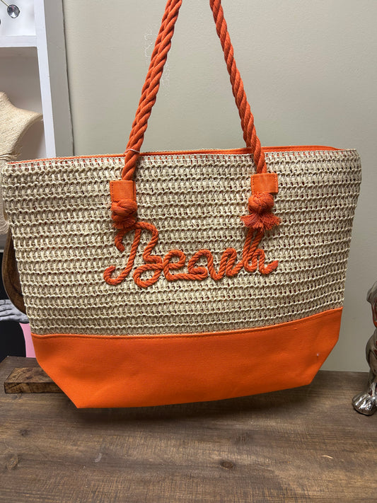 STRAW BAG - BEACH - 🏖️ ORANGE