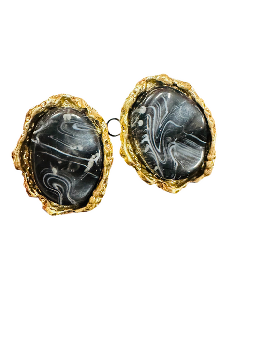 Marble Nugget Earrings