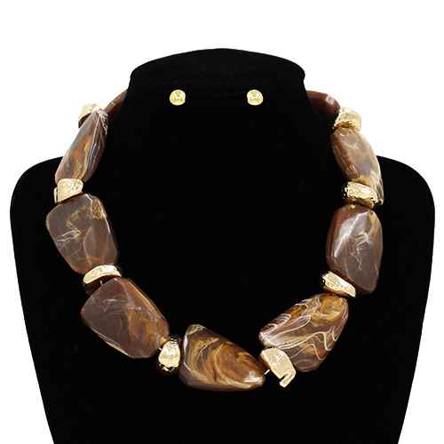 STONE NECKLACE SET