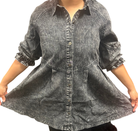 BLACK DENIM HOSTESS DRESS 10/7