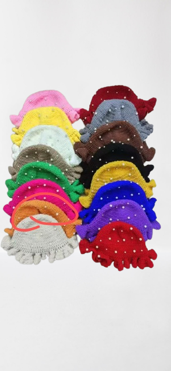 Crochet Pearl Cap