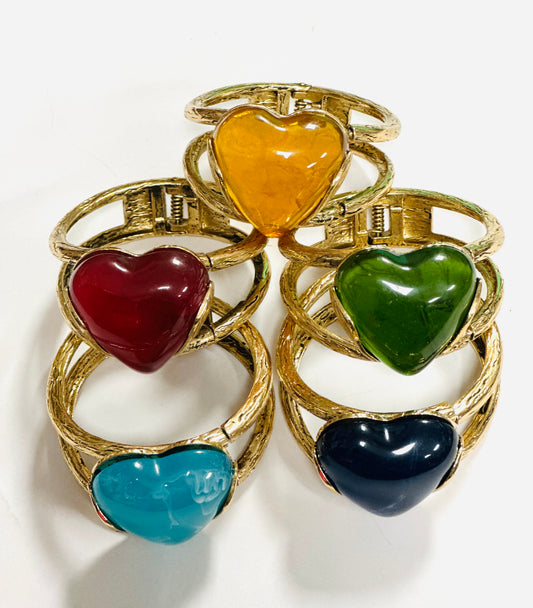 Gold Heart Cuff