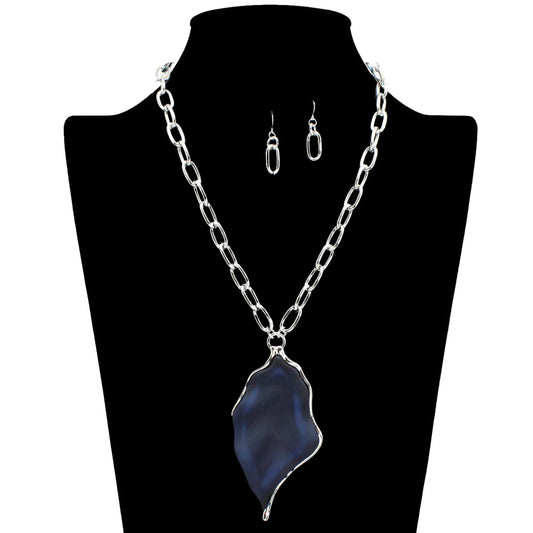 SILVER HOSTESS TRIM STONE NECKLACE #4675 0154