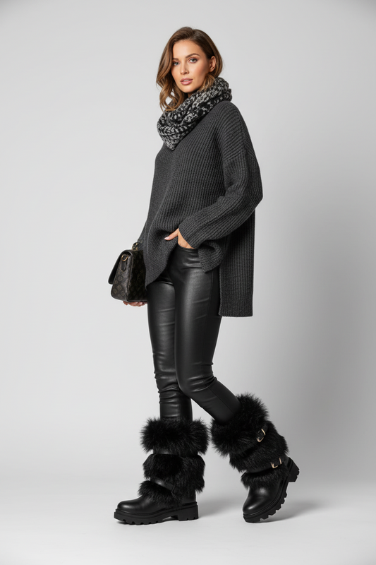 Black Russian Boot w/Buckle