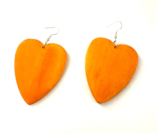 Heart Wooden Earrings