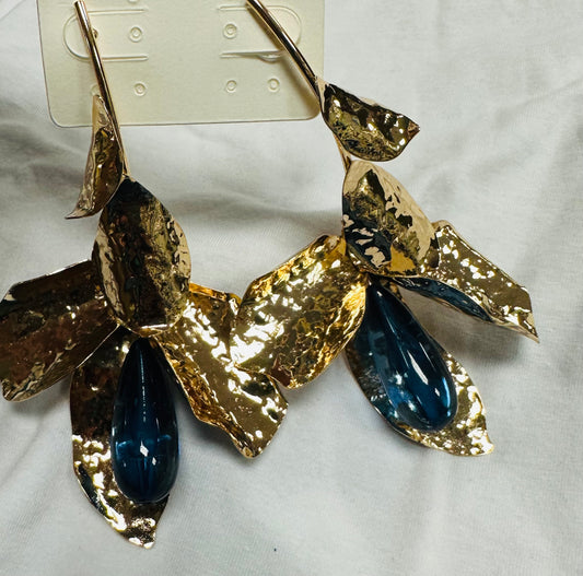 FIREFLY GOLD LEAF EARRINGS 0151