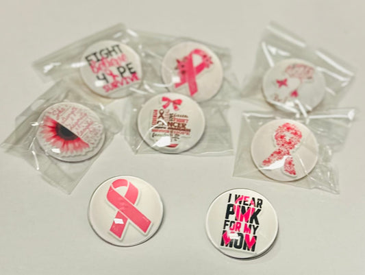 PINK RIBBON MINI BUTTON PIN BX1 4815