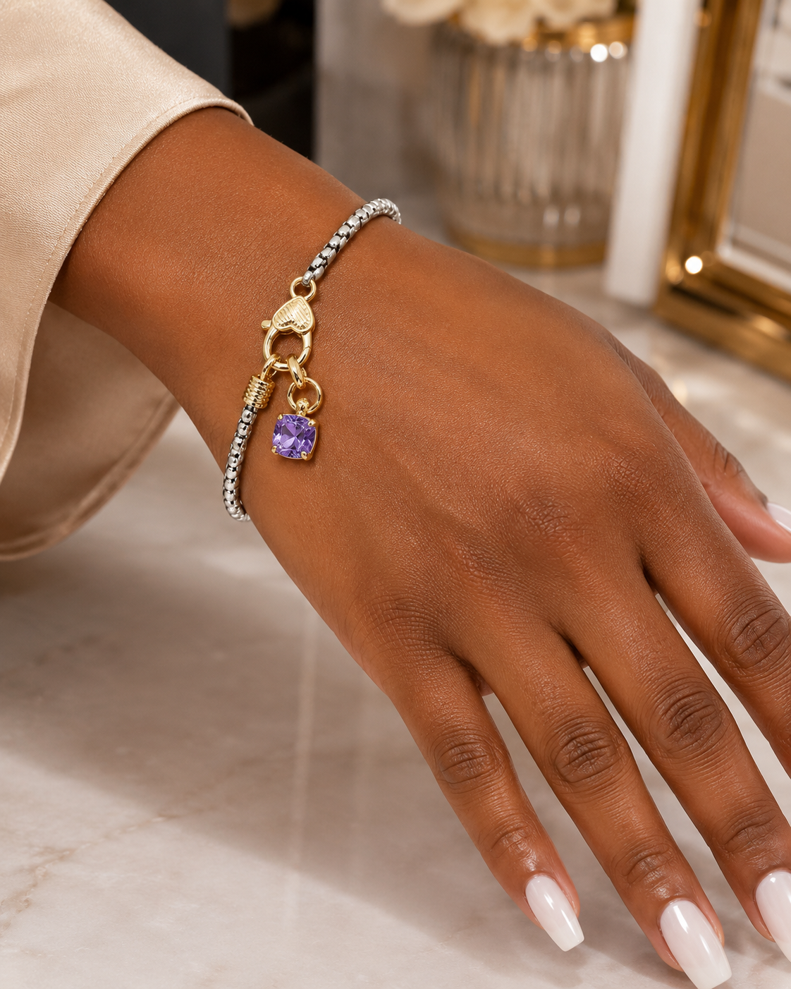 Stone Charm Bracelet