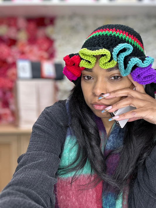 Curly Crochet Cap