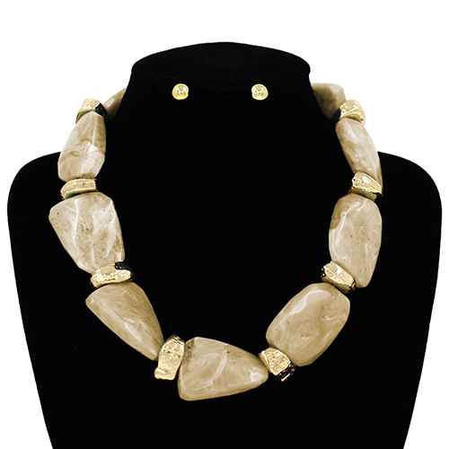 STONE NECKLACE SET