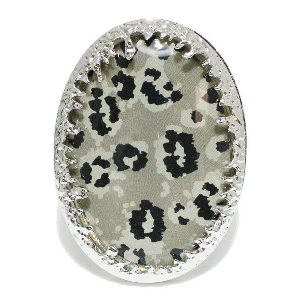 Oval Leopard Print Cuff