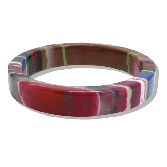 RESIN MULTI STRIPED BANGLE