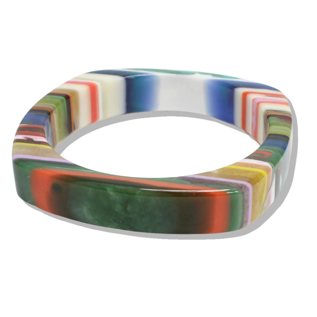 RESIN MULTI STRIPED BANGLE