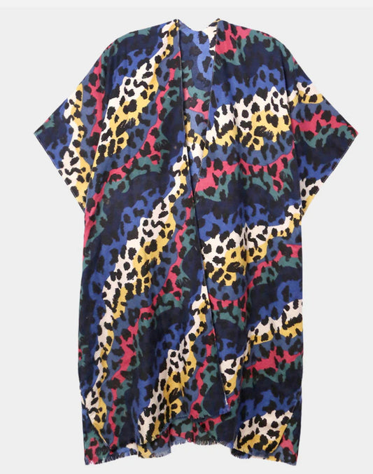 COLORFUL CHEETAH KIMONO