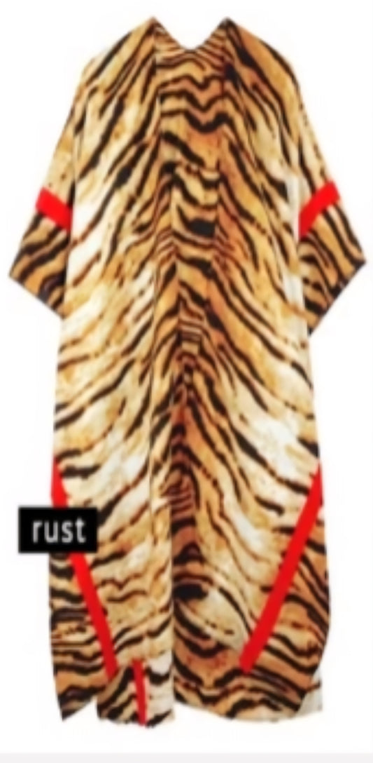TIGER RED STRIPE KIMONO