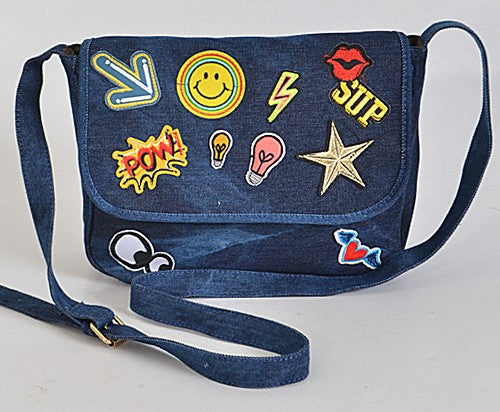 Denim Patch Crossbody Bag