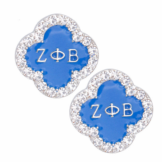 Blue Sorority Studs