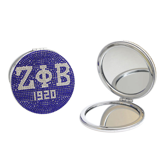 ZPB Sorority Blue Bling Mirror Compact