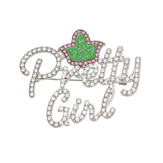 Brooch AKA Sorority Pretty Girl Pin for Women