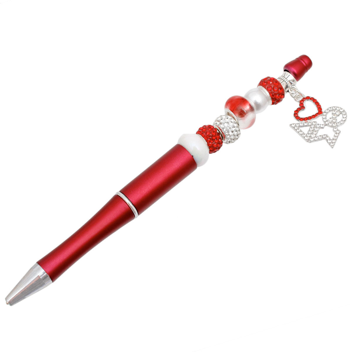 DST Sorority Bling Bead and Charm Red Pen