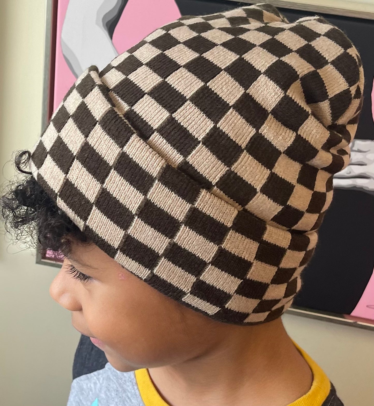 Checkered Beanie