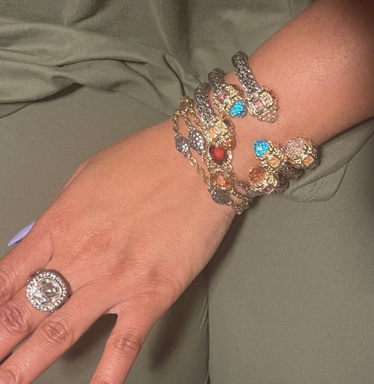 Stone Cable Wire Cuff