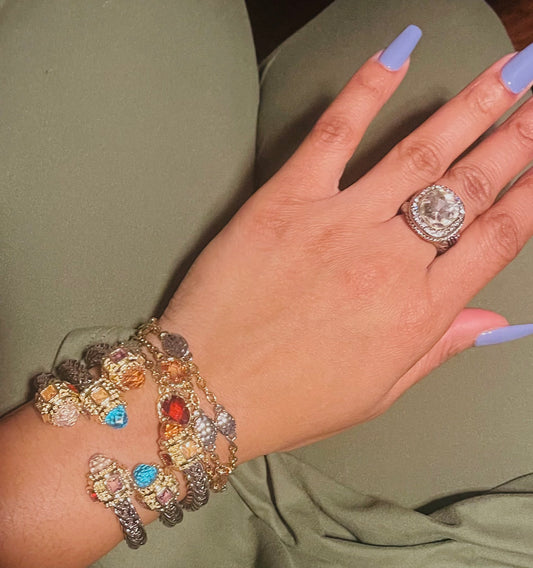Stone Cable Wire Cuff