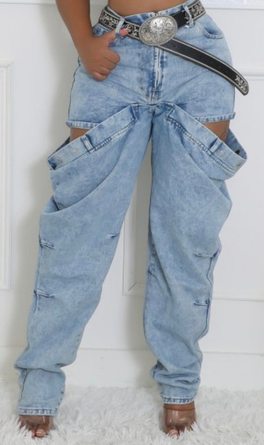Peak A Book Denim Pants