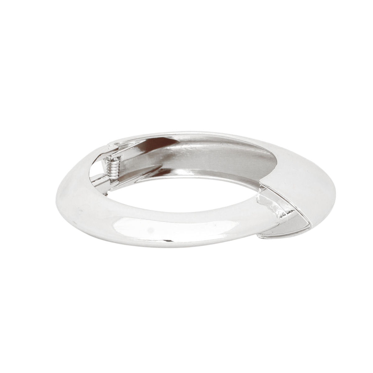 Cuff Angular Silver Futuristic Hinge Bracelet