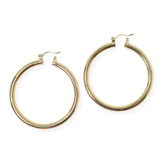 GOLD WHITE GOLD DIPPED HOOPS