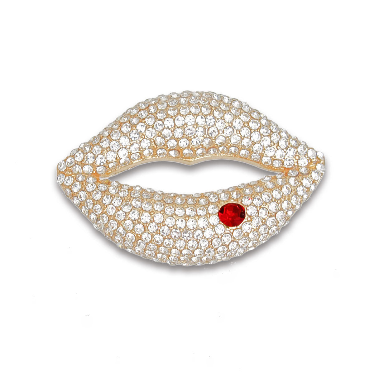 Brooch Bling 3D Lips Pin for Women