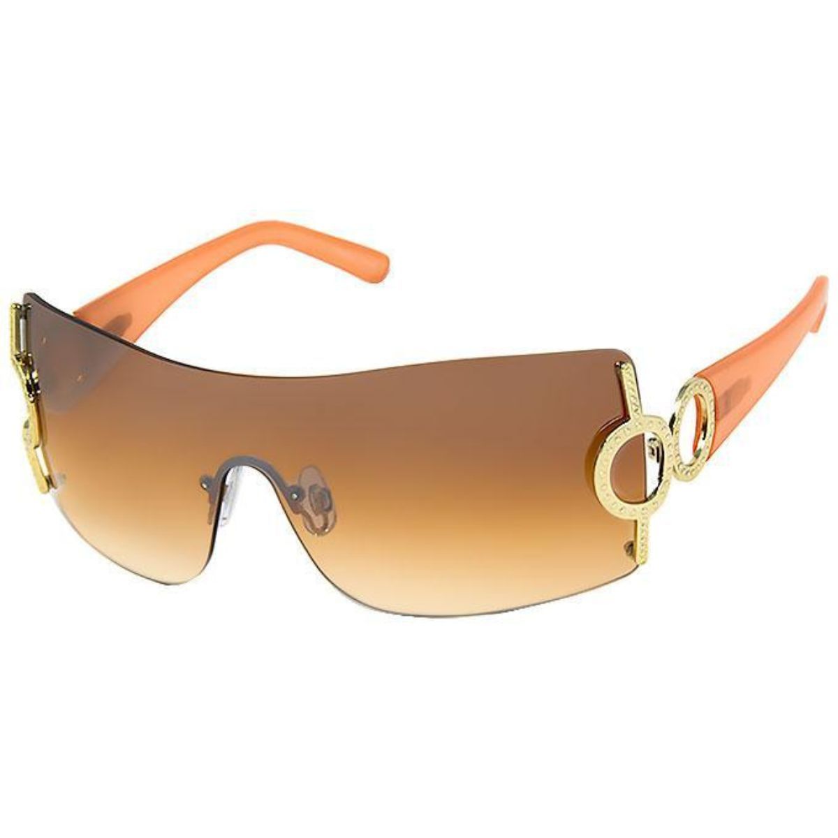 Orange Gold Circle Sunglasses