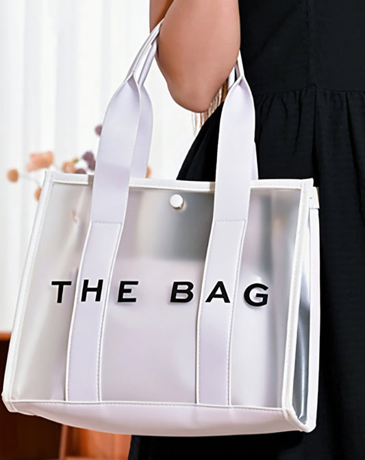 WHITE CLEAR TOTE