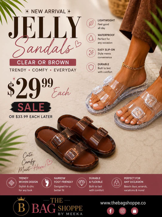 2 Straps Jelly Sandals