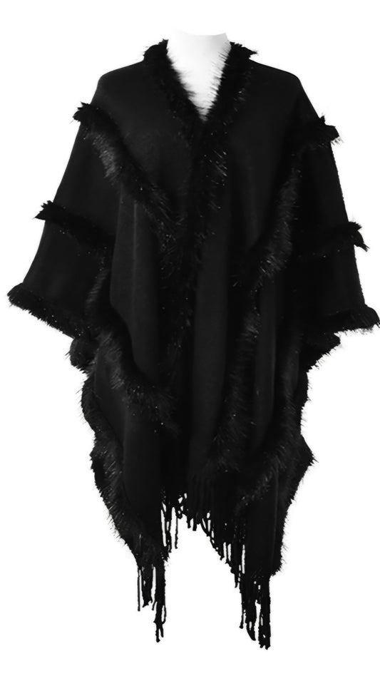 Fur Trim Cape