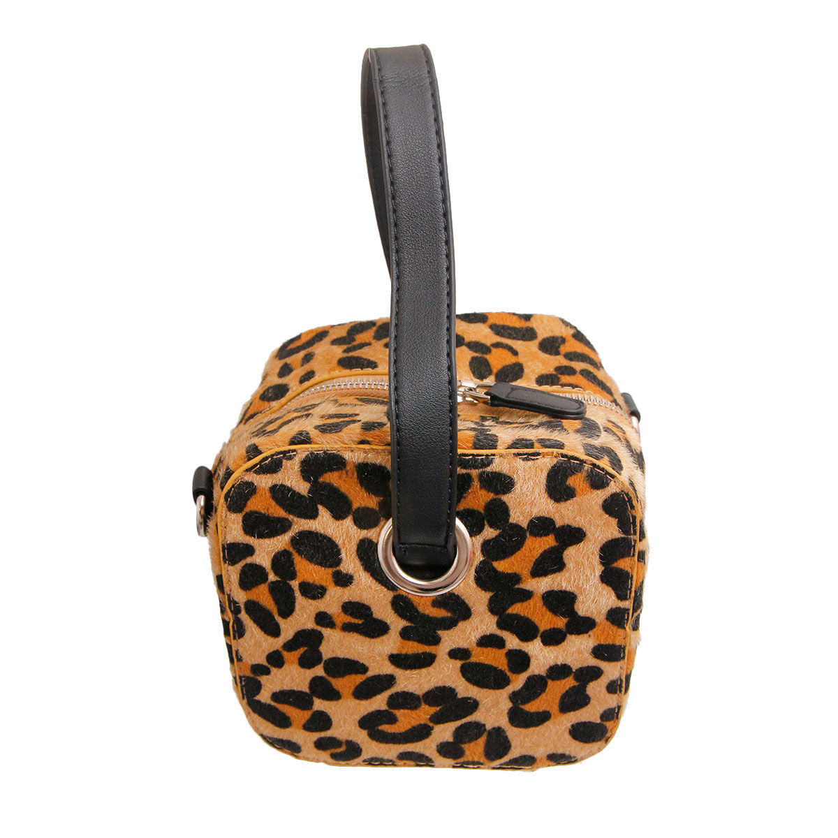 Leopard Fur Cube Handbag