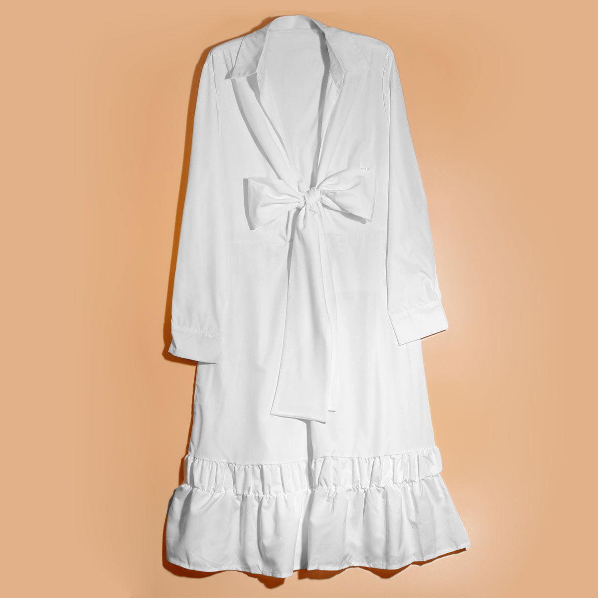 1XL White Bow Knot Dress – THE BAG SHOPPE
