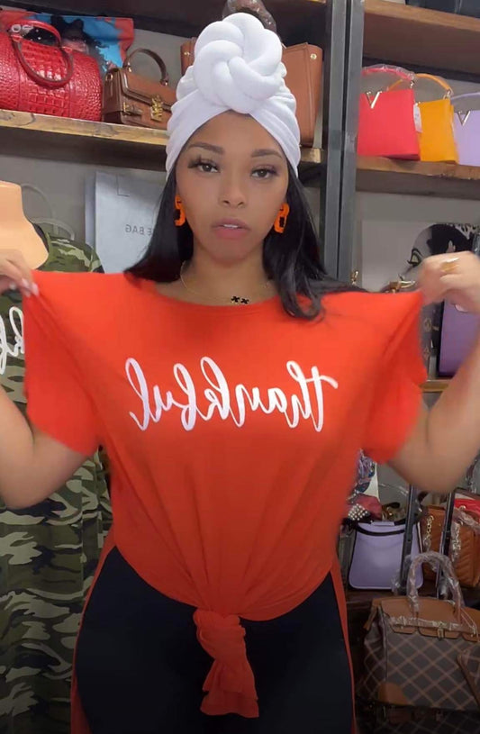 Thankful - Tie In The Front Tee