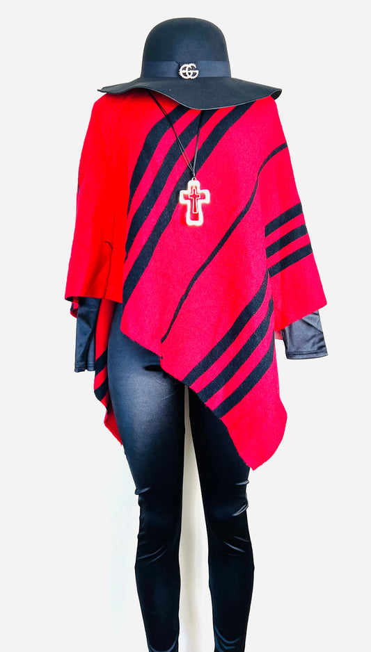 Stripe Poncho