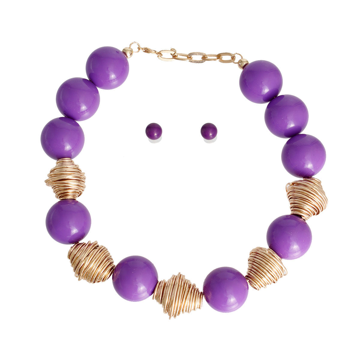 Heavy Purple Tribal Bead Set