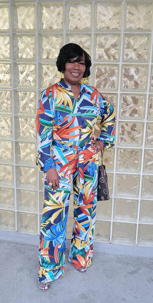 Paradise Blue Jumpsuit
